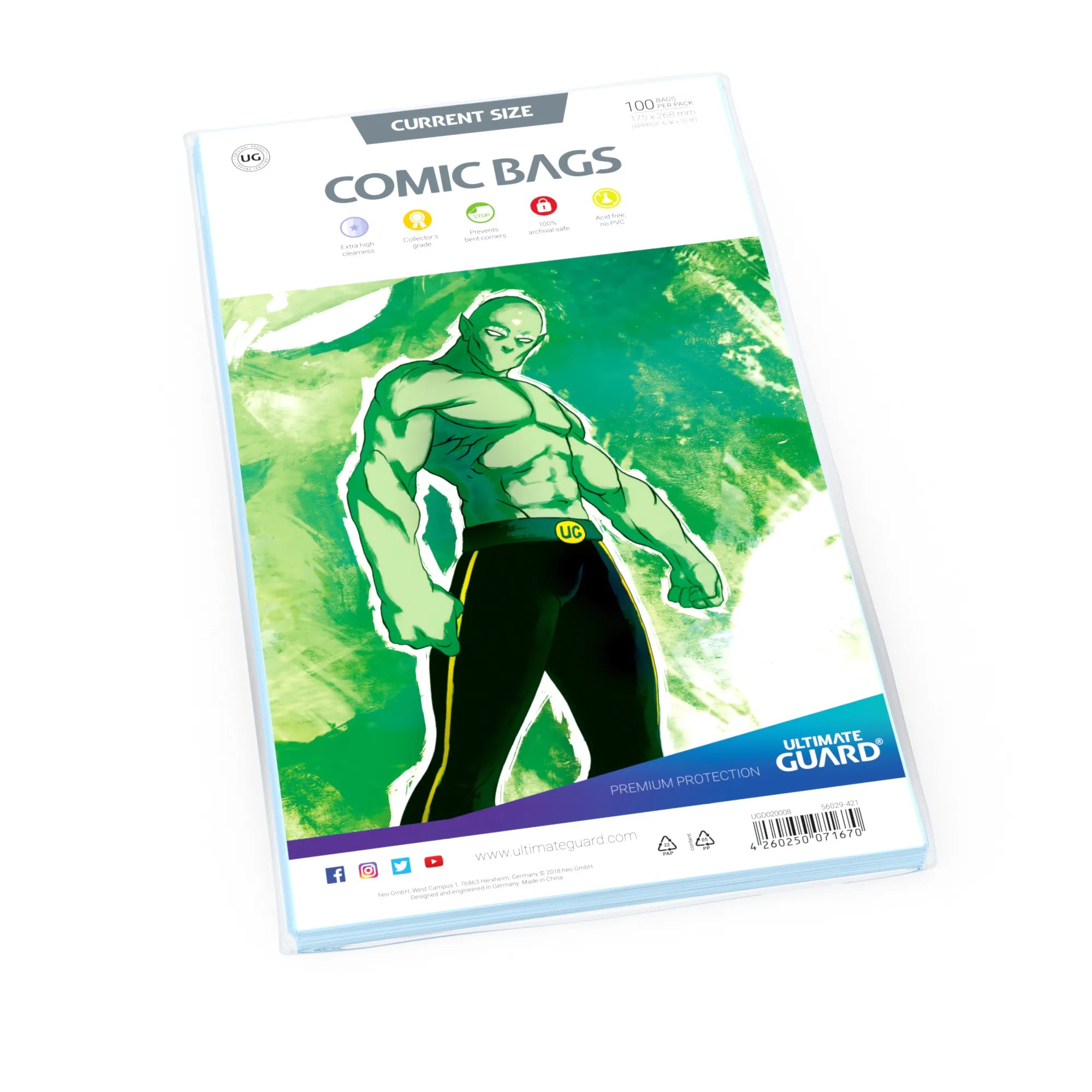 Ultimate Guard CURRENT STANDARD Comic Bags - Pack of 100